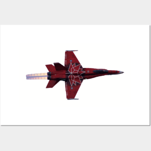 RCAF CF-18 Hornet Canada 150 afterburner - no background Posters and Art